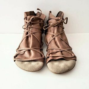 Chocolat Blu Brown Leather Gladiator Open Sandal 5